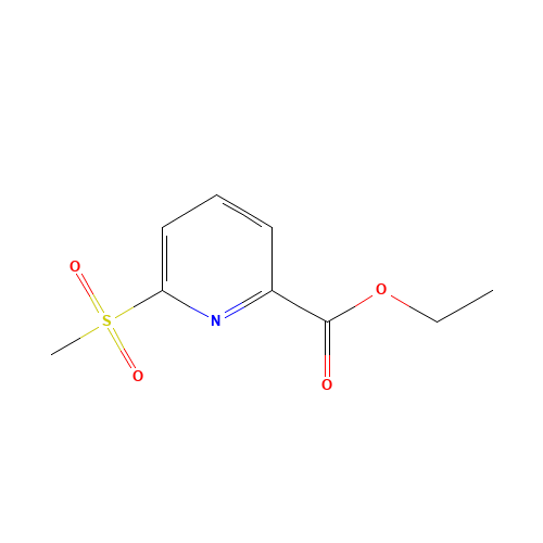 ethyl 6-methylsulfonylpyridine-2-carboxylate (CAS: 1186663-50-2) - Chemical Structure and Molecular Formula 