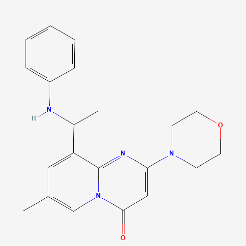9-(1-anilinoethyl)-7-methyl-2-morpholin-4-ylpyrido[1,2-a]pyrimidin-4-one (CAS: 663619-89-4) - Related Chemical Product