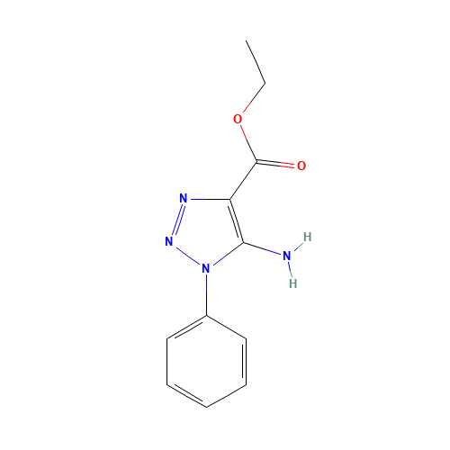 ethyl 5-amino-1-phenyltriazole-4-carboxylate (CAS: 20271-37-8) - Chemical Structure and Molecular Formula 