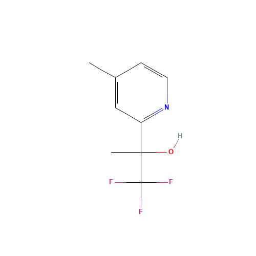 1,1,1-trifluoro-2-(4-methylpyridin-2-yl)propan-2-ol (CAS: 1396893-43-8) - Chemical Structure and Molecular Formula 