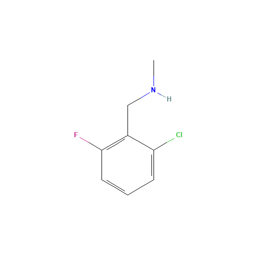 1-(2-chloro-6-fluorophenyl)-N-methylmethanamine (CAS: 62924-64-5) - Chemical Structure and Molecular Formula 