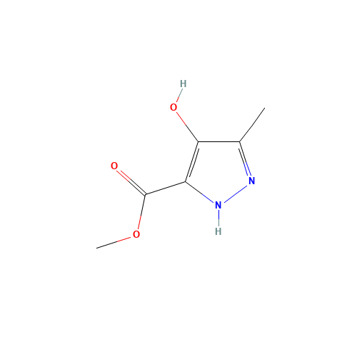 methyl 4-hydroxy-5-methyl-1H-pyrazole-3-carboxylate (CAS: 64623-66-1) - Chemical Structure and Molecular Formula 