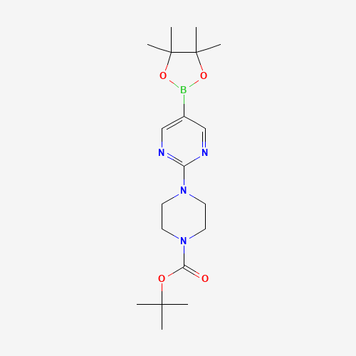 tert-butyl 4-[5-(4,4,5,5-tetramethyl-1,3,2-dioxaborolan-2-yl)pyrimidin-2-yl]piperazine-1-carboxylate (CAS: 940284-98-0) - Related Chemical Product