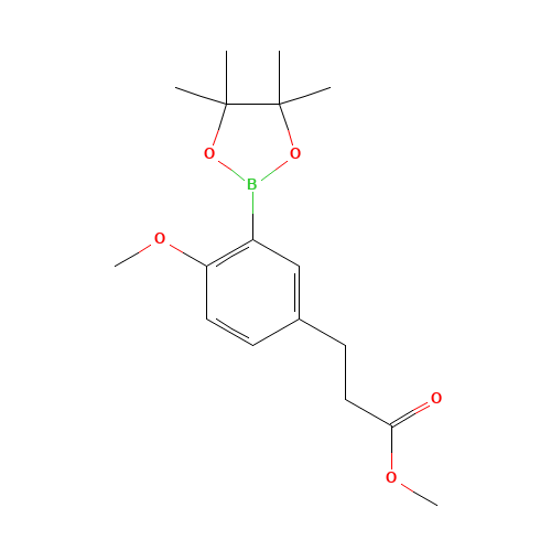methyl 3-[4-methoxy-3-(4,4,5,5-tetramethyl-1,3,2-dioxaborolan-2-yl)phenyl]propanoate (CAS: 1270038-09-9) - Related Chemical Product