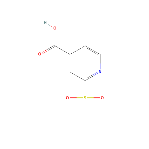 2-methylsulfonylpyridine-4-carboxylic acid (CAS: 1186663-27-3) - Chemical Structure and Molecular Formula 