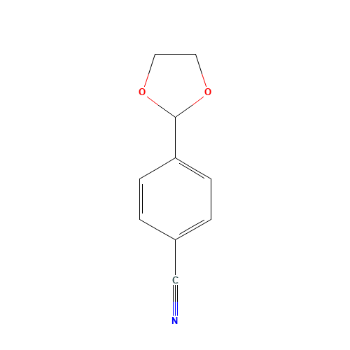 4-(1,3-dioxolan-2-yl)benzonitrile (CAS: 66739-89-7) - Chemical Structure and Molecular Formula 