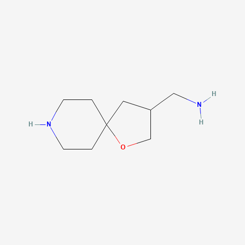 1-oxa-8-azaspiro[4.5]decan-3-ylmethanamine (CAS: 1434247-00-3) - Chemical Structure and Molecular Formula 