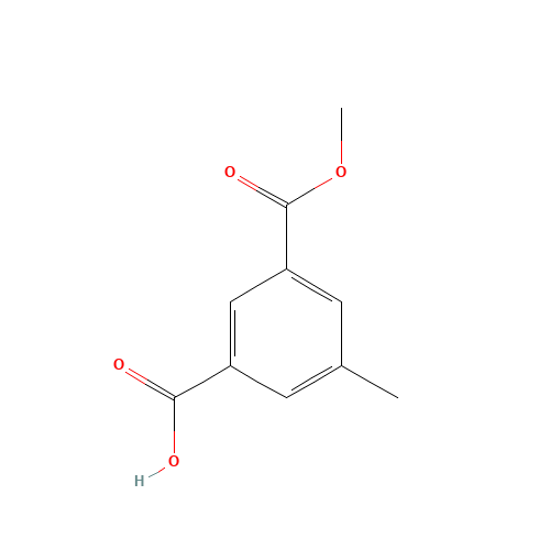 3-methoxycarbonyl-5-methylbenzoic acid (CAS: 167299-68-5) - Chemical Structure and Molecular Formula 