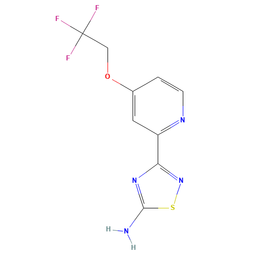 3-[4-(2,2,2-trifluoroethoxy)pyridin-2-yl]-1,2,4-thiadiazol-5-amine (CAS: 1179359-88-6) - Related Chemical Product