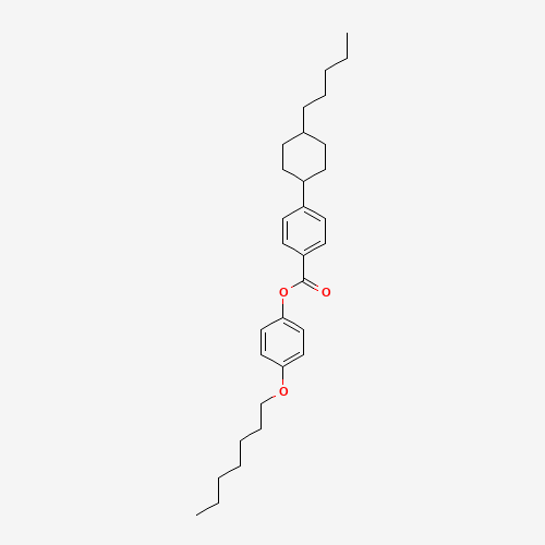 (4-heptoxyphenyl) 4-(4-pentylcyclohexyl)benzoate (CAS: 84601-02-5) - Chemical Structure and Molecular Formula 