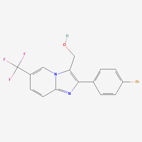 [2-(4-bromophenyl)-6-(trifluoromethyl)imidazo[1,2-a]pyridin-3-yl]methanol (CAS: 1216488-91-3) - Related Chemical Product
