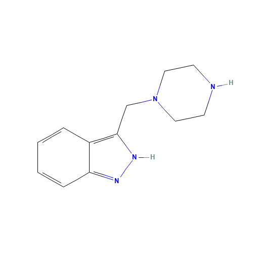 3-(piperazin-1-ylmethyl)-2H-indazole (CAS: 1269430-76-3) - Chemical Structure and Molecular Formula 