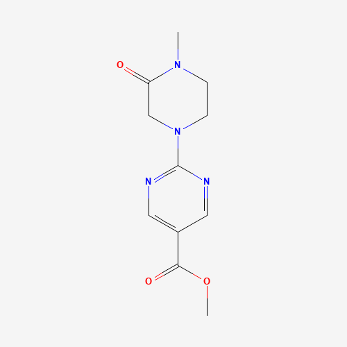 methyl 2-(4-methyl-3-oxopiperazin-1-yl)pyrimidine-5-carboxylate (CAS: 1035271-42-1) - Chemical Structure and Molecular Formula 