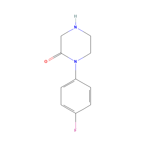 1-(4-fluorophenyl)piperazin-2-one (CAS: 780753-89-1) - Chemical Structure and Molecular Formula 
