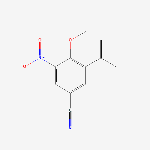 4-methoxy-3-nitro-5-prop-1-en-2-ylbenzonitrile (CAS: 942216-07-1) - Chemical Structure and Molecular Formula 