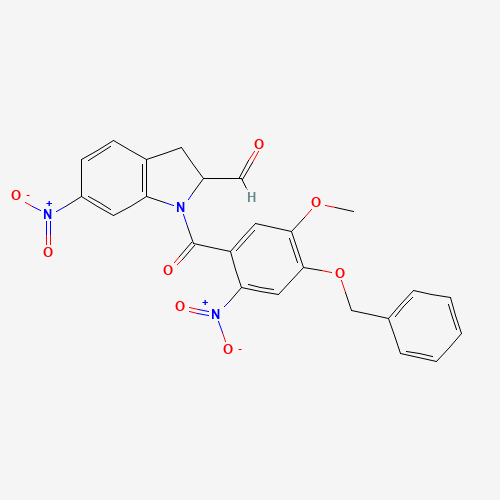 1-(5-methoxy-2-nitro-4-phenylmethoxybenzoyl)-6-nitro-2,3-dihydroindole-2-carbaldehyde (CAS: 1239587-82-6) - Related Chemical Product