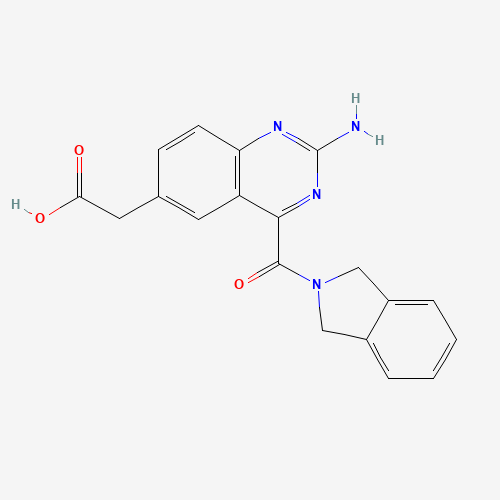 2-[2-amino-4-(1,3-dihydroisoindole-2-carbonyl)quinazolin-6-yl]acetic acid (CAS: 1309088-32-1) - Related Chemical Product