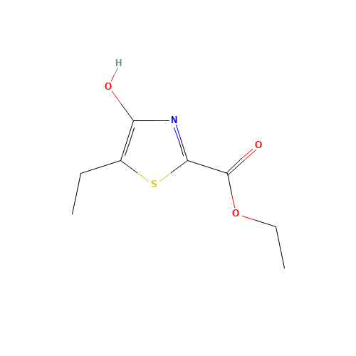 ethyl 5-ethyl-4-hydroxy-1,3-thiazole-2-carboxylate (CAS: 1195940-16-9) - Chemical Structure and Molecular Formula 