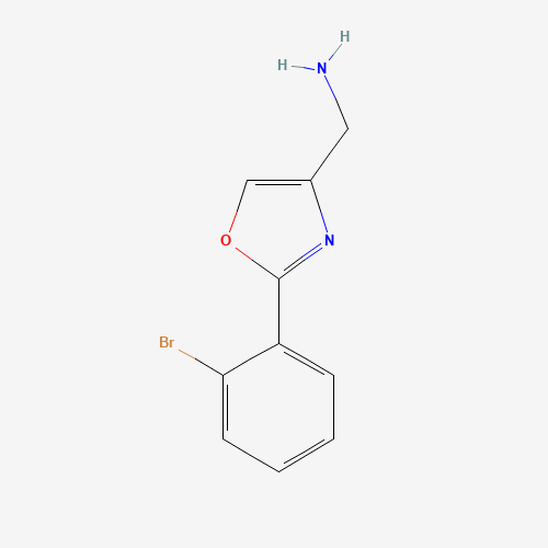 [2-(2-bromophenyl)-1,3-oxazol-4-yl]methanamine (CAS: 885274-15-7) - Chemical Structure and Molecular Formula 