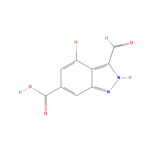 4-bromo-3-formyl-2H-indazole-6-carboxylic acid (CAS: 885523-37-5) - Related Chemical Product