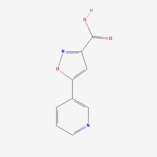 5-pyridin-3-yl-1,2-oxazole-3-carboxylic acid (CAS: 893638-39-6) - Chemical Structure and Molecular Formula 