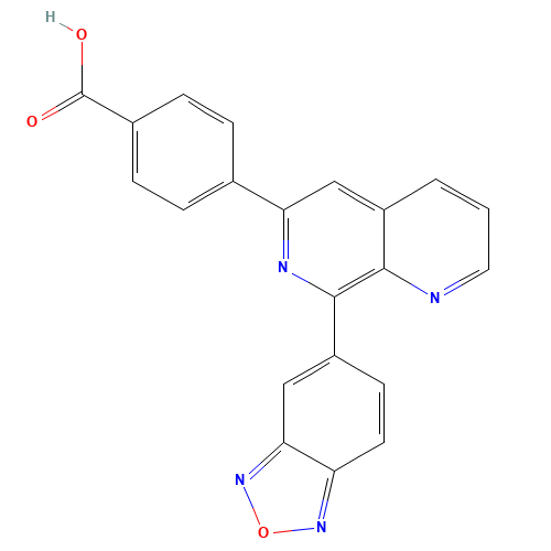 4-[8-(2,1,3-benzoxadiazol-5-yl)-1,7-naphthyridin-6-yl]benzoic acid (CAS: 426268-06-6) - Related Chemical Product