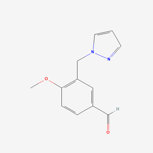4-methoxy-3-(pyrazol-1-ylmethyl)benzaldehyde (CAS: 436086-89-4) - Related Chemical Product