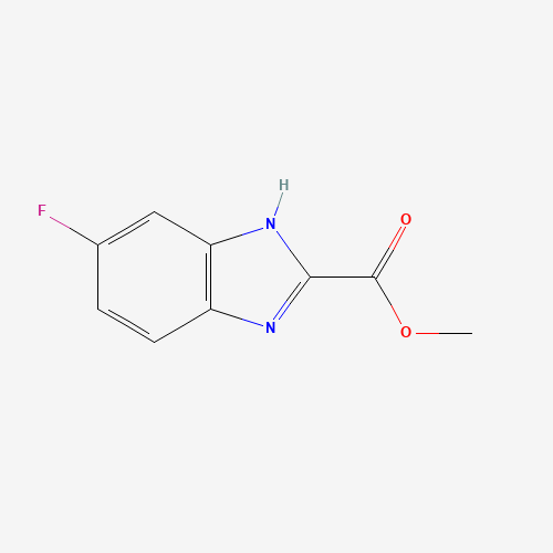 methyl 6-fluoro-1H-benzimidazole-2-carboxylate (CAS: 885280-04-6) - Chemical Structure and Molecular Formula 