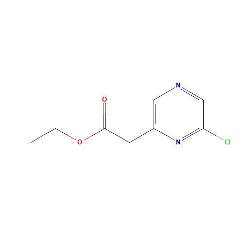 ethyl 2-(6-chloropyrazin-2-yl)acetate (CAS: 1071455-09-8) - Chemical Structure and Molecular Formula 