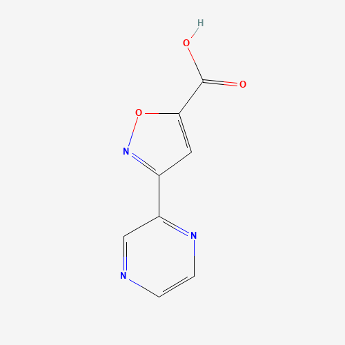3-pyrazin-2-yl-1,2-oxazole-5-carboxylic acid (CAS: 1014629-95-8) - Chemical Structure and Molecular Formula 
