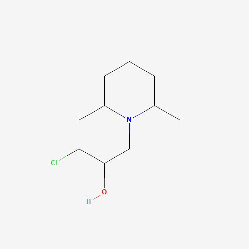 1-chloro-3-(2,6-dimethylpiperidin-1-yl)propan-2-ol (CAS: 55506-45-1) - Chemical Structure and Molecular Formula 