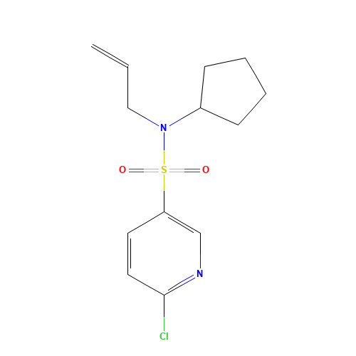 6-chloro-N-cyclopentyl-N-prop-2-enylpyridine-3-sulfonamide (CAS: 1179120-32-1) - Related Chemical Product