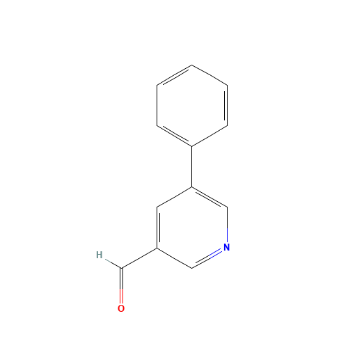 5-phenylpyridine-3-carbaldehyde (CAS: 113118-84-6) - Chemical Structure and Molecular Formula 