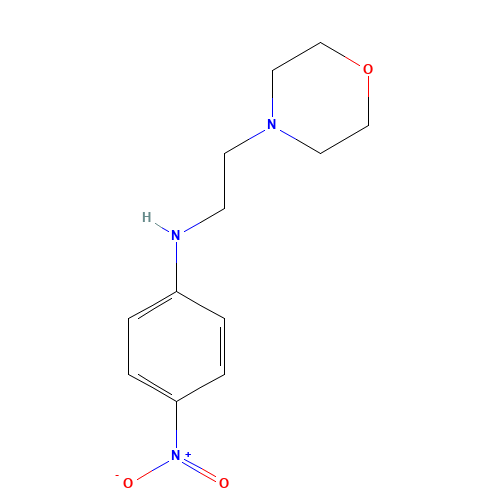 N-(2-morpholin-4-ylethyl)-4-nitroaniline (CAS: 77755-81-8) - Chemical Structure and Molecular Formula 