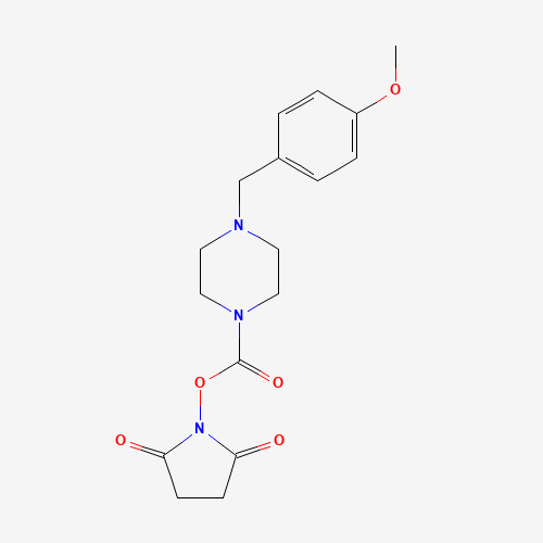 (2,5-dioxopyrrolidin-1-yl) 4-[(4-methoxyphenyl)methyl]piperazine-1-carboxylate (CAS: 1460030-08-3) - Related Chemical Product