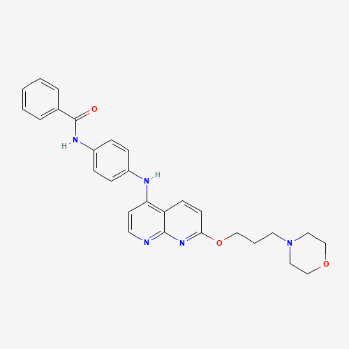 N-[4-[[7-(3-morpholin-4-ylpropoxy)-1,8-naphthyridin-4-yl]amino]phenyl]benzamide (CAS: 1203510-00-2) - Related Chemical Product