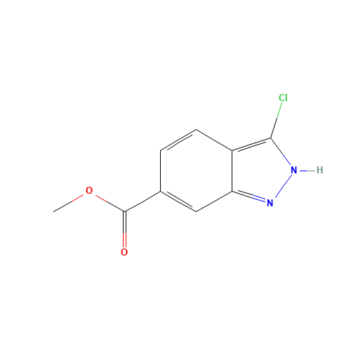 methyl 3-chloro-2H-indazole-6-carboxylate (CAS: 1086391-18-5) - Chemical Structure and Molecular Formula 