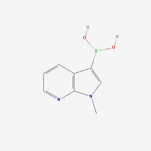 (1-methylpyrrolo[2,3-b]pyridin-3-yl)boronic acid (CAS: 521985-24-0) - Chemical Structure and Molecular Formula 