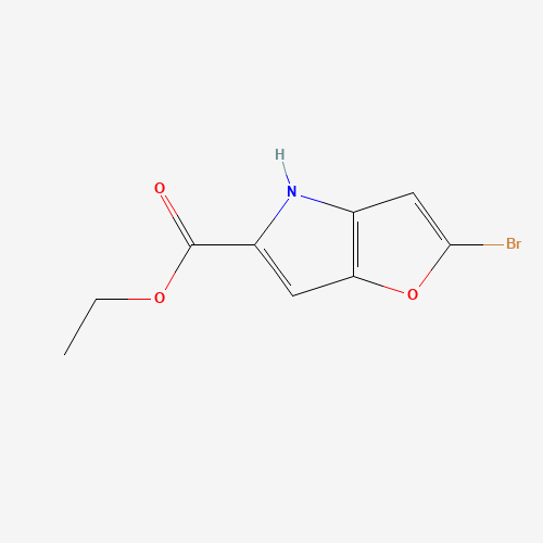 ethyl 2-bromo-4H-furo[3,2-b]pyrrole-5-carboxylate (CAS: 80709-83-7) - Chemical Structure and Molecular Formula 