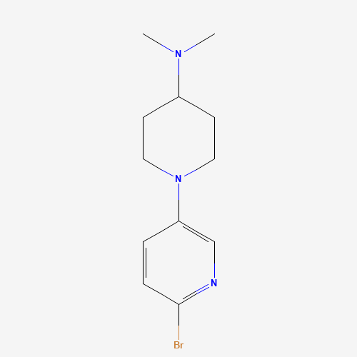 1-(6-bromopyridin-3-yl)-N,N-dimethylpiperidin-4-amine (CAS: 1169698-77-4) - Chemical Structure and Molecular Formula 