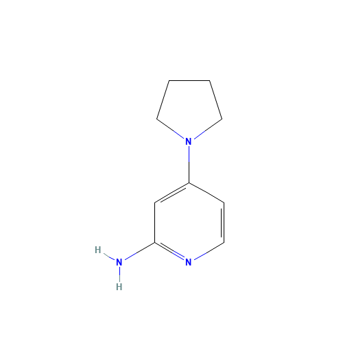 4-pyrrolidin-1-ylpyridin-2-amine (CAS: 722550-01-8) - Chemical Structure and Molecular Formula 