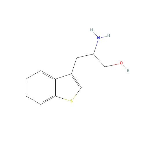 2-amino-3-(1-benzothiophen-3-yl)propan-1-ol (CAS: 148452-32-8) - Chemical Structure and Molecular Formula 