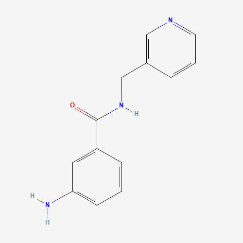 3-amino-N-(pyridin-3-ylmethyl)benzamide (CAS: 25844-49-9) - Chemical Structure and Molecular Formula 