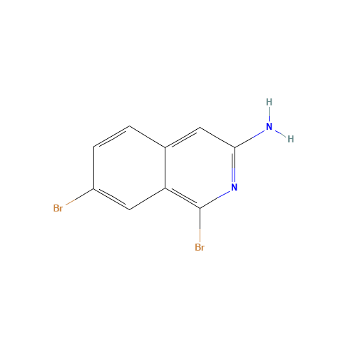 1,7-dibromoisoquinolin-3-amine (CAS: 925672-86-2) - Chemical Structure and Molecular Formula 
