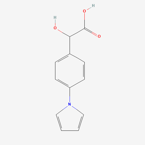 2-hydroxy-2-(4-pyrrol-1-ylphenyl)acetic acid (CAS: 75561-67-0) - Chemical Structure and Molecular Formula 