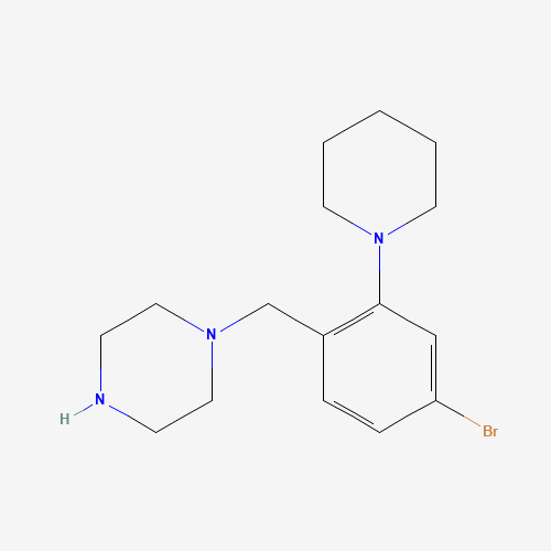 1-[(4-bromo-2-piperidin-1-ylphenyl)methyl]piperazine (CAS: 1460029-92-8) - Related Chemical Product