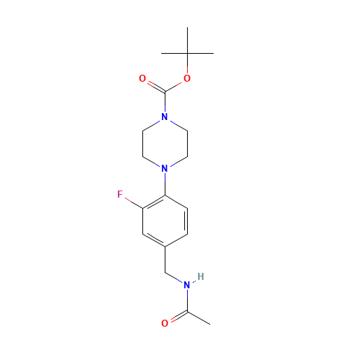 tert-butyl 4-[4-(acetamidomethyl)-2-fluorophenyl]piperazine-1-carboxylate (CAS: 1241568-69-3) - Related Chemical Product
