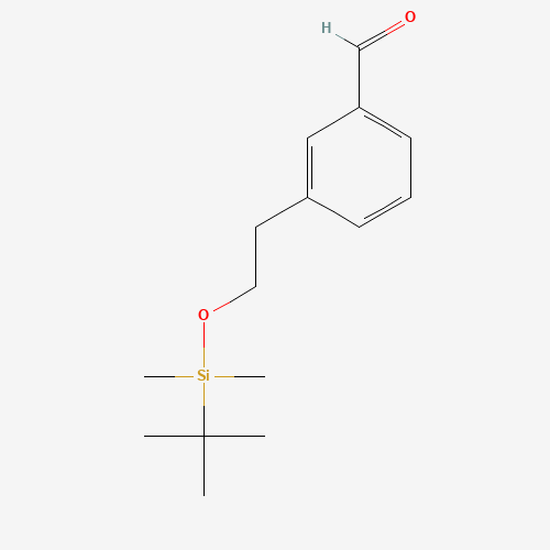 3-[2-[tert-butyl(dimethyl)silyl]oxyethyl]benzaldehyde (CAS: 874899-89-5) - Chemical Structure and Molecular Formula 