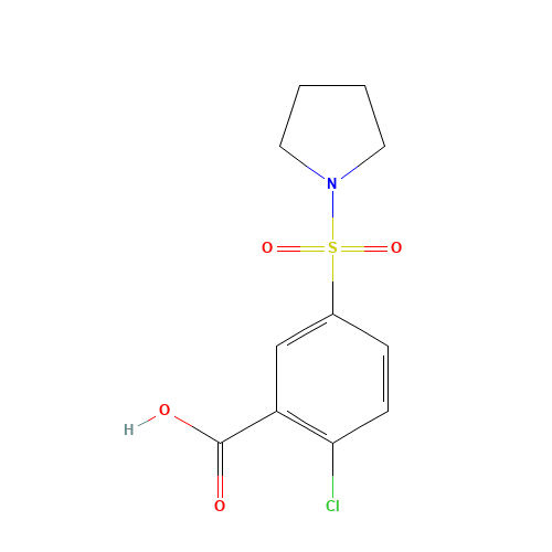 2-chloro-5-pyrrolidin-1-ylsulfonylbenzoic acid (CAS: 151104-21-1) - Related Chemical Product