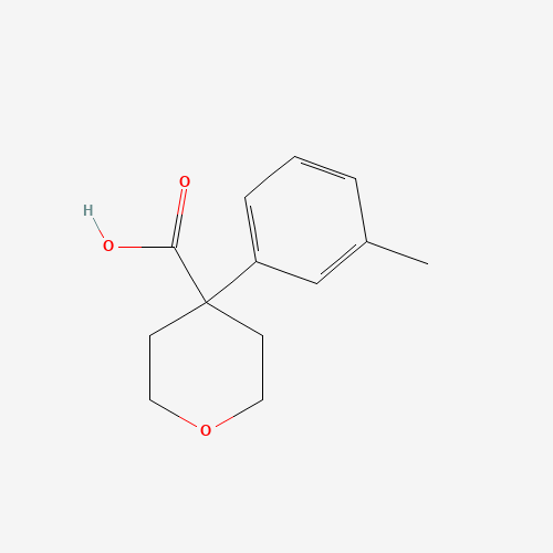 4-(3-methylphenyl)oxane-4-carboxylic acid (CAS: 889940-10-7) - Chemical Structure and Molecular Formula 